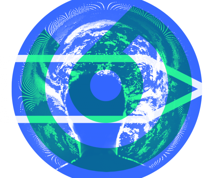 Blue and green FutureEverything branded image featuring the FutureEverything logo