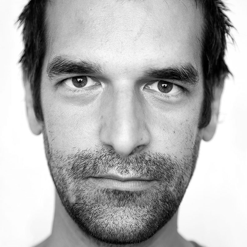 Black and white portrait photo of Vladan Joler